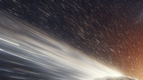 Imagen de un cometa acercándose a la Tierra.