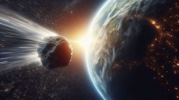 Imagen de un cometa acercándose a la Tierra.