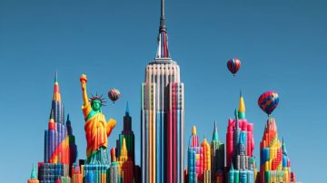 Nueva York hecha de inflables una imagen de la IA