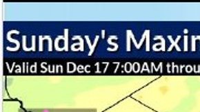 Previsión de vientos fuertes este domingo 17 de diciembre.