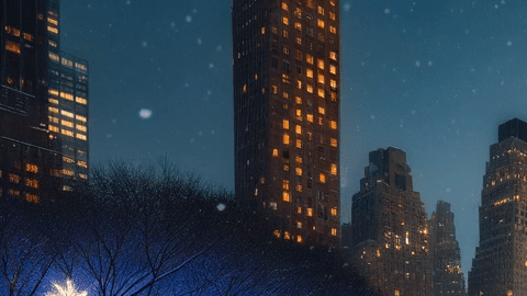 ¿Cómo luciría Nueva York en un "mundo navideño?