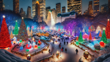 ¿Cómo luciría Nueva York en un "mundo navideño?