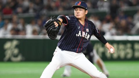 Yuki Matsui durante un encuentro de todos estrellas entre Japón y Estados Unidos.