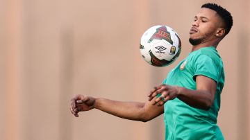 Keita Balde en un entrenamiento con la selección de Senegal.