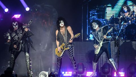 Los integrantes de la banda KISS.