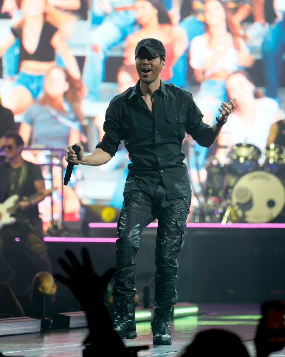 Enrique Iglesias performs in concert.