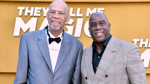 Magic Johnson y Kareem Abdul-Jabbar.