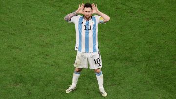 Lionel Messi celebrando un gol antePaíses Bajos en la Copa del Mundo.