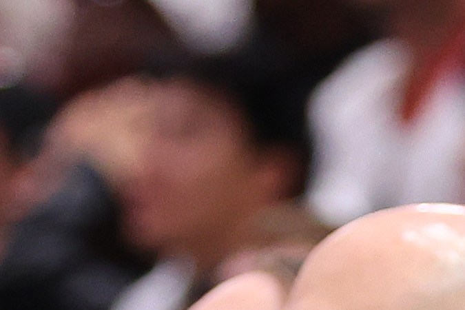 Eiza González disfrutando de un juego de la NBA.