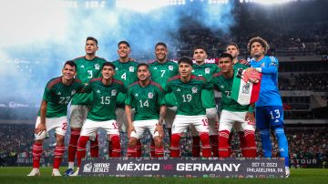 Selección de México en la previa de un partido amistoso ante Alemania.