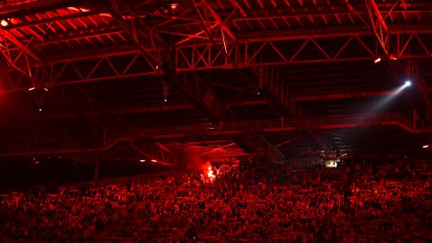 Hinchas del Benfica.