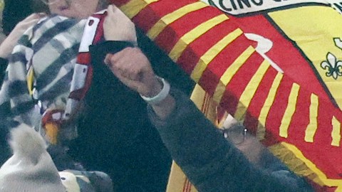 Hinchas del RC Lens.
