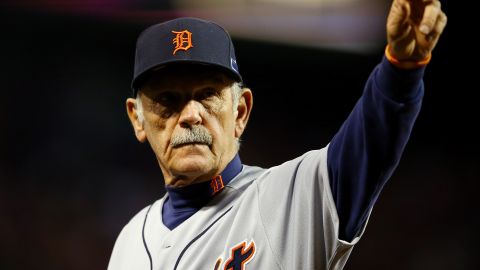 Jim Leyland durante la Serie de Campeonato de la Liga Americana en 2013 ante Boston Red Sox.