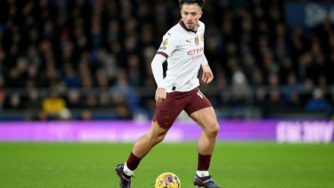 Jack Grealish en el partido entre el Manchester City y el  Everton FC.