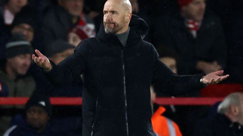 Erik ten Hag luego de la caída del Manchester United ante el Nottingham Forest.