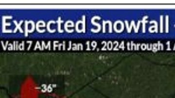 Pronóstico de nieve en Nueva York para el viernes 19 de enero 2024.