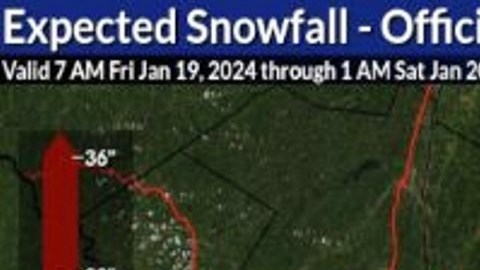 Pronóstico de nieve en Nueva York para el viernes 19 de enero 2024.