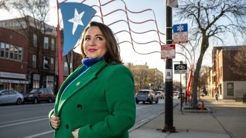 Delia Ramírez en Humboldt Park