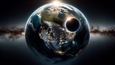 Representación de un eclipse.