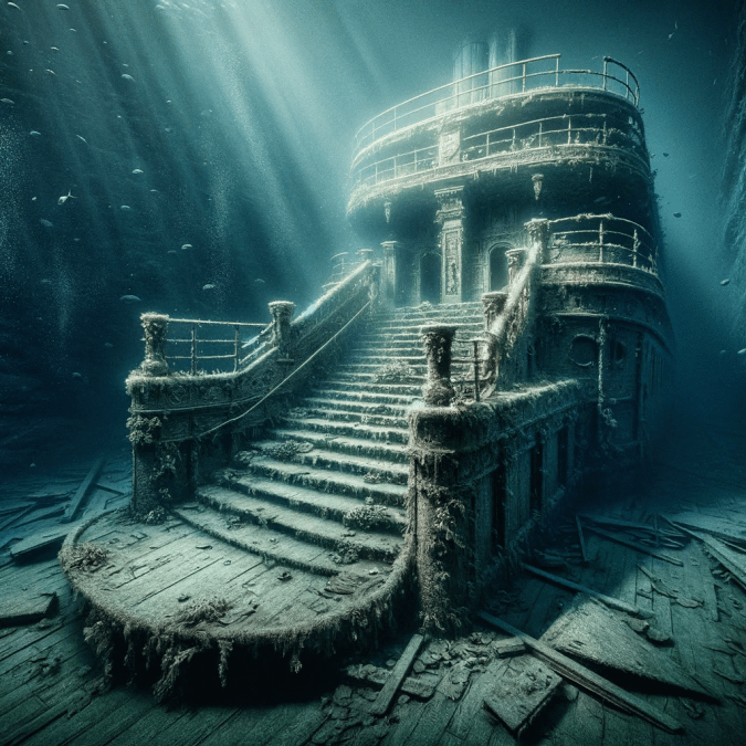 No hay restos humanos en el Titanic. (Imagen creada por Impremedia con tecnología Dall-e)