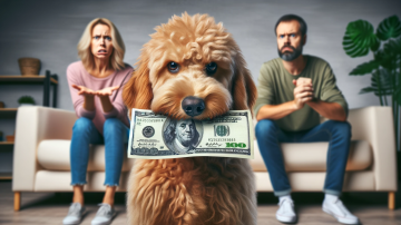 El perrito goldendoodle, Cecil, se comió $4,000 dólares en efectivo.