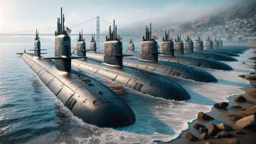 Ilustración de submarinos nucleares estadounidenses.