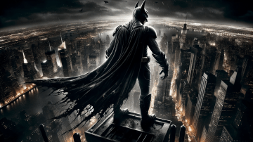 Batman viendo Nueva York
