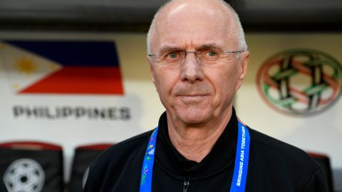 Sven-Goran Eriksson cuando dirigía la selección de Filipinas.