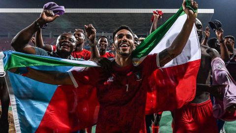 Jesus Owono arquero de la selección de Guinea Ecuatorial.