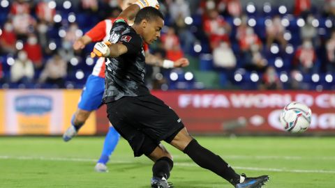 Wuilker Fariñez durante un partido de  eliminatorias al Mundial de Qatar 2022.