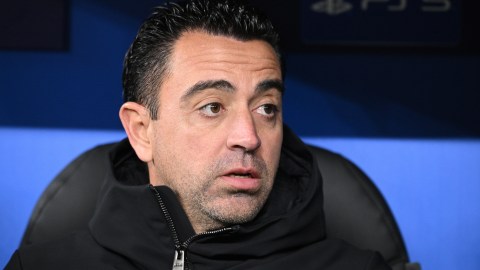 Xavi Hernández durante un encuentro de Champions League ante Shakhtar Donetsk.
