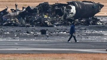 Avión de Japan Airlines que explotó