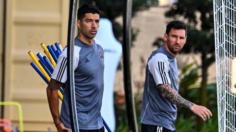 Luis Suárez y Lionel Messi en el Inter Miami.