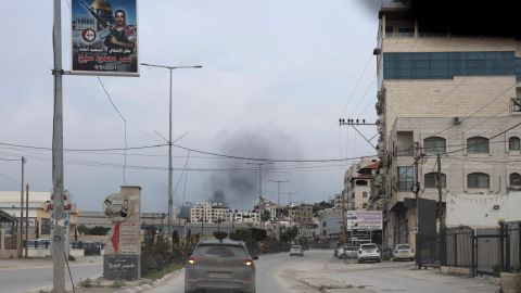 Imagen de Cisjordania tras un presunto ataque de Israel.