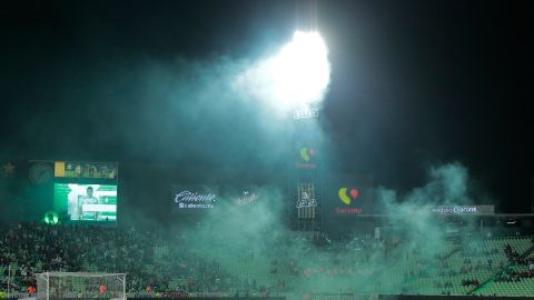 Vista general del Corona Stadium en el partido entre Santos Laguna y Rayados de Monterrey.