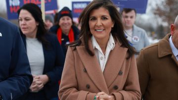 GOP Presidential Candidate Nikki Haley Campaigns In New Hampshire On Day Of State's Primary