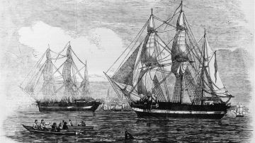 Los barcos HMS Erebus y HMS Terror se utilizaron en el desafortunado intento de Sir John Franklin de descubrir el paso del Noroeste.