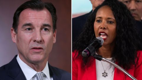 El demócrata Tom Suozzi y la republicana Mazi Melesa Pilip.