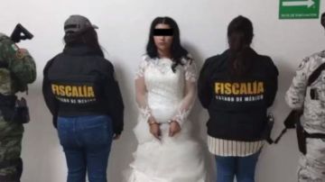 Imagen de Nancy N esposada, todavía con su vestido de novia. PROCURADURÍA GENERAL DE JUSTICIA DEL ESTADO DE MÉXICO