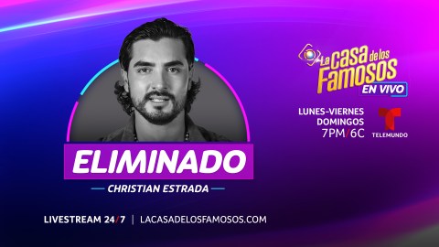 Christian Estrada salió de La Casa de los Famosos 4 por ser el menos votado por el público de Telemundo.