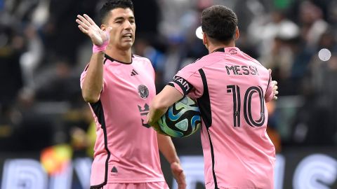 Luis Suárez y Lionel Messi en un juego con el Inter Miami.