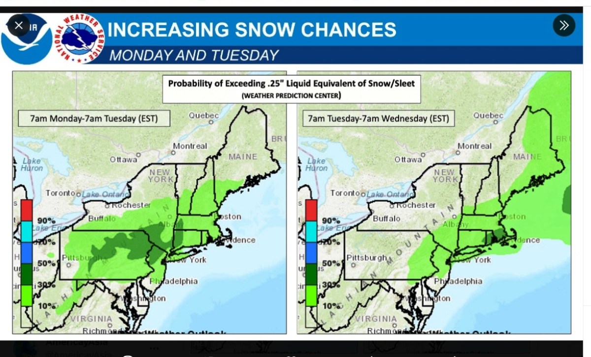 Major Snowfall Expected in NYC Next Week, Coinciding with Valentine’s Day