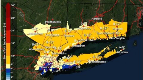 Pronóstico total de nieve 13 de febrero 2024.