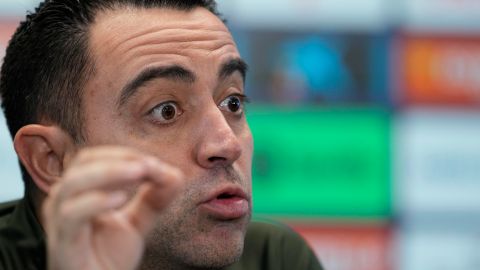 Xavi Hernández en rueda de prensa posterior al triunfo ante Alavés.