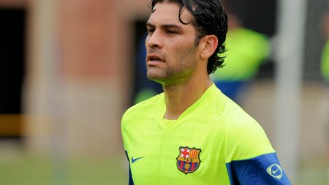 Rafa Márquez durante su etapa en el FC Barcelona.