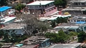 Toldos azules en viviendas de Puerto Rico