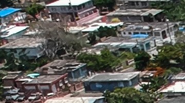 Toldos azules en viviendas de Puerto Rico