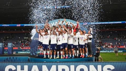 Estados Unidos celebrando la Copa Oro.