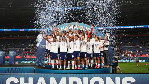 Estados Unidos celebrando la Copa Oro.