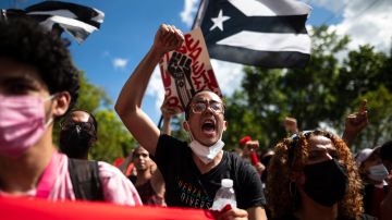 Protesta contra la Junta en Puerto Rico